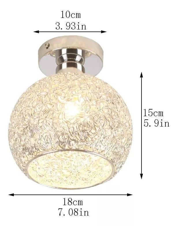 Lámpara De Techo E27 Colgante Y Moderna De 60w.