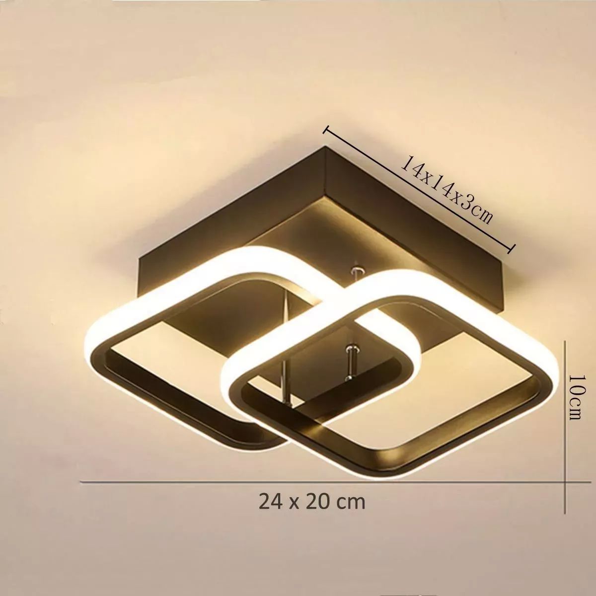 Luz De Techo Led Para Baño color BLACK WARM