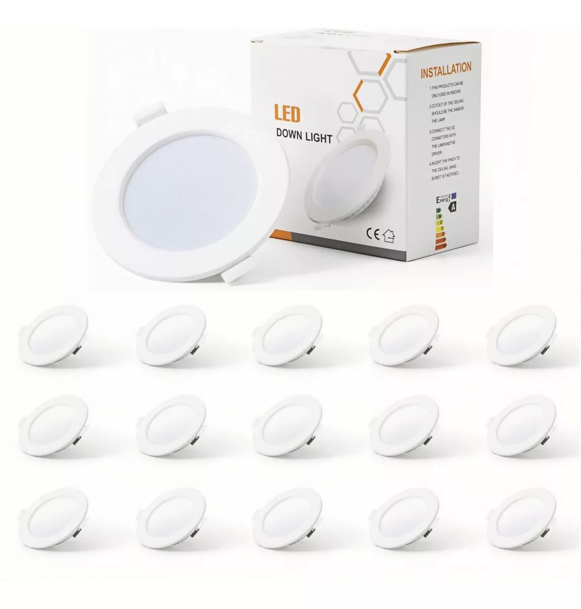 Paquete 30 Lamparas Panel De Empotrar 5w Plafon Luz Led