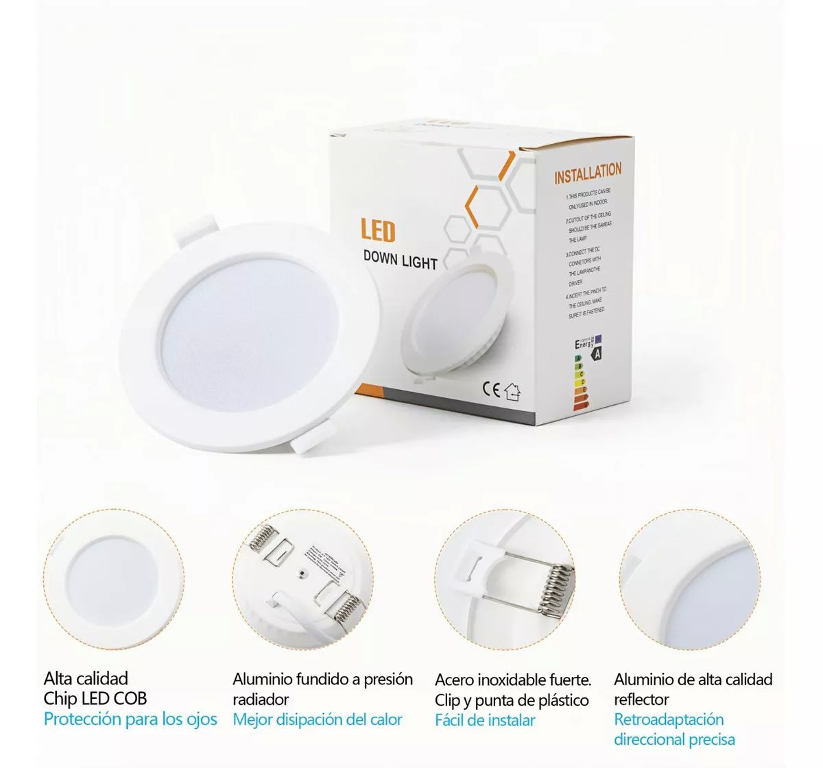 Paquete 30 Lamparas Panel De Empotrar 5w Plafon Luz Led