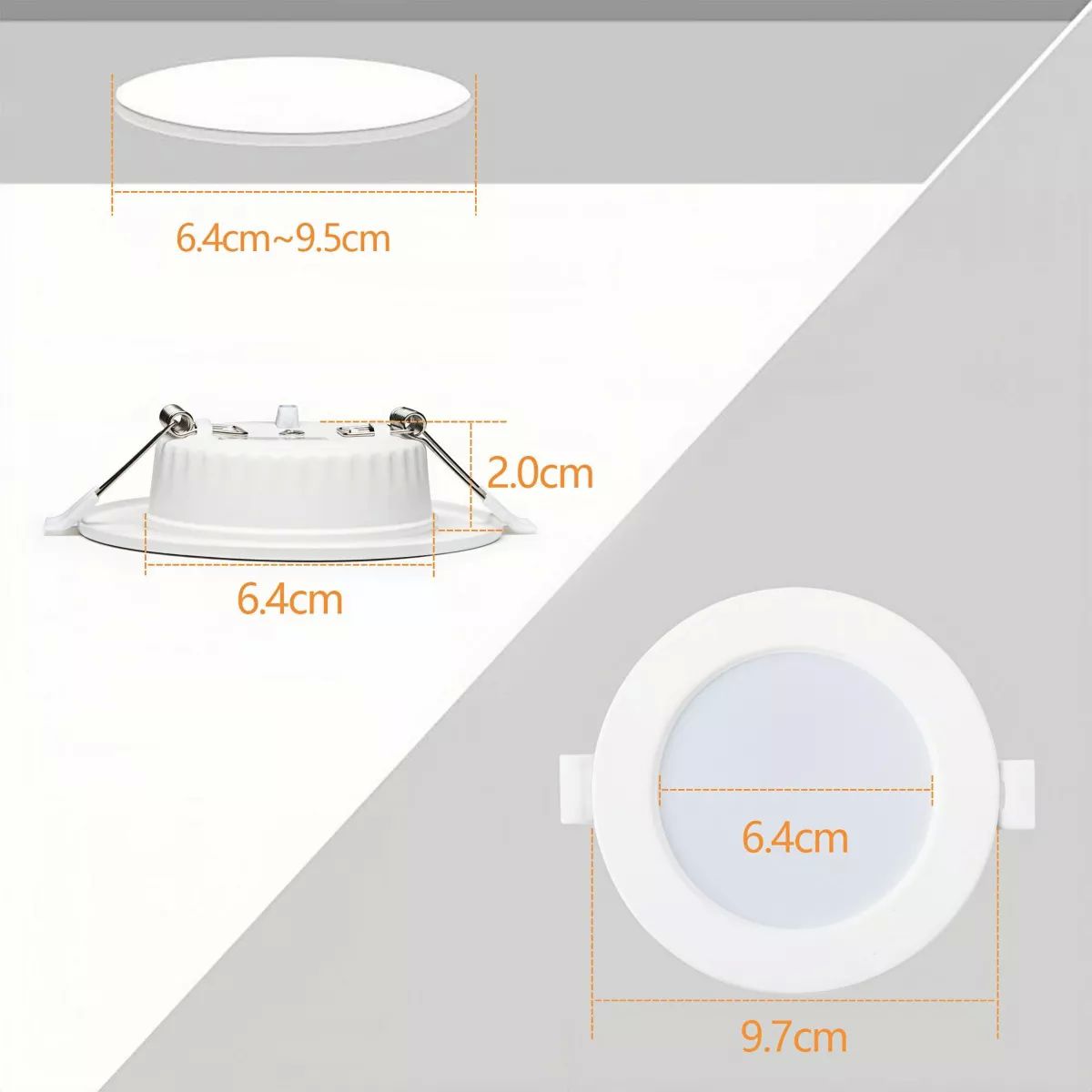 Paquete 30 Lamparas Panel De Empotrar 5w Plafon Luz Led