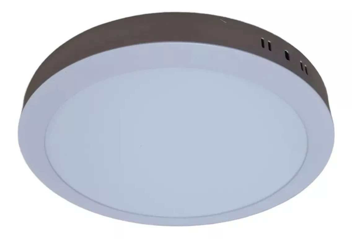 Lampara Panel Led Plafon Sobreponer 30 Cm Redonda 24w Frio