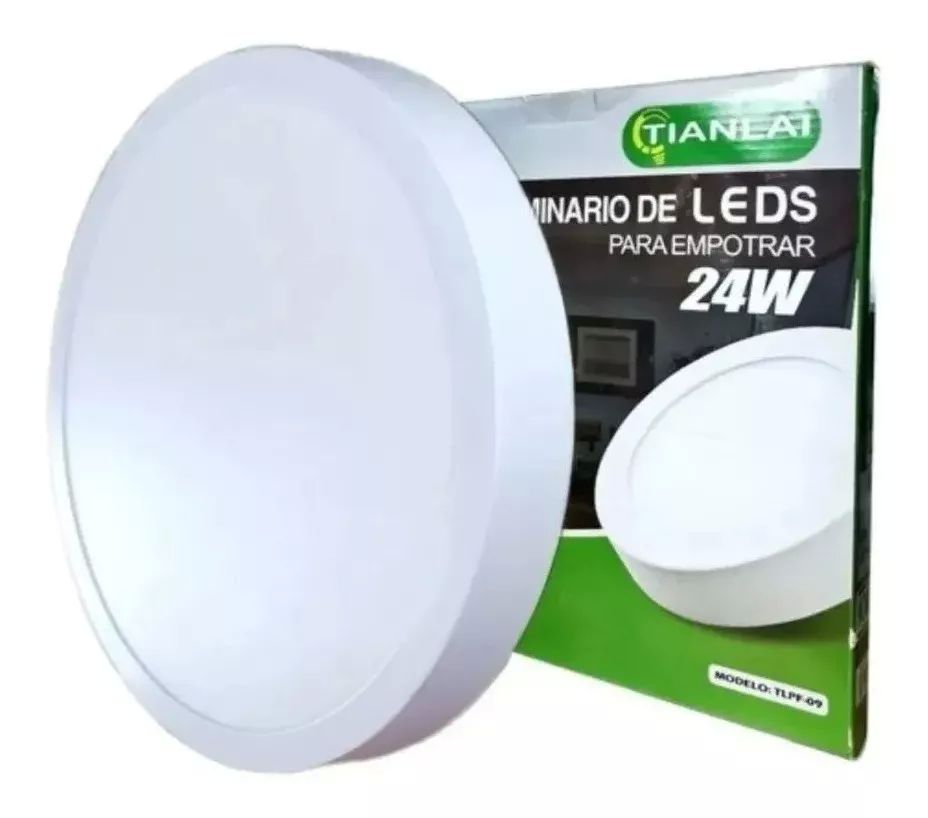 Lampara Panel Led Plafon Sobreponer 30 Cm Redonda 24w Frio