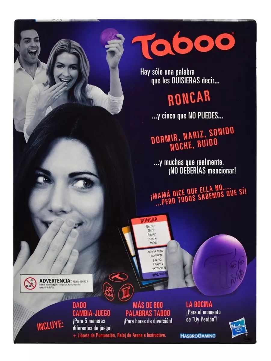 Juego De Mesa Taboo Hasbro Gaming Oficial 162 Tarjetas 13