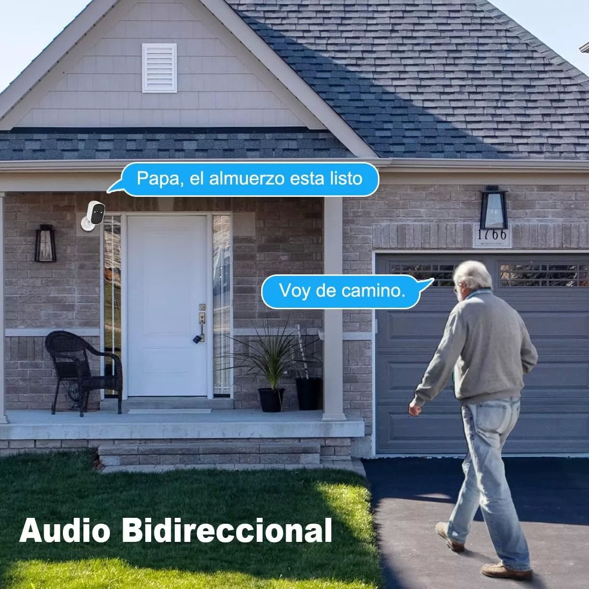 Oyes Cámara Seguridad Exterior Hd 2k Con Batería Recargable Color Blanco