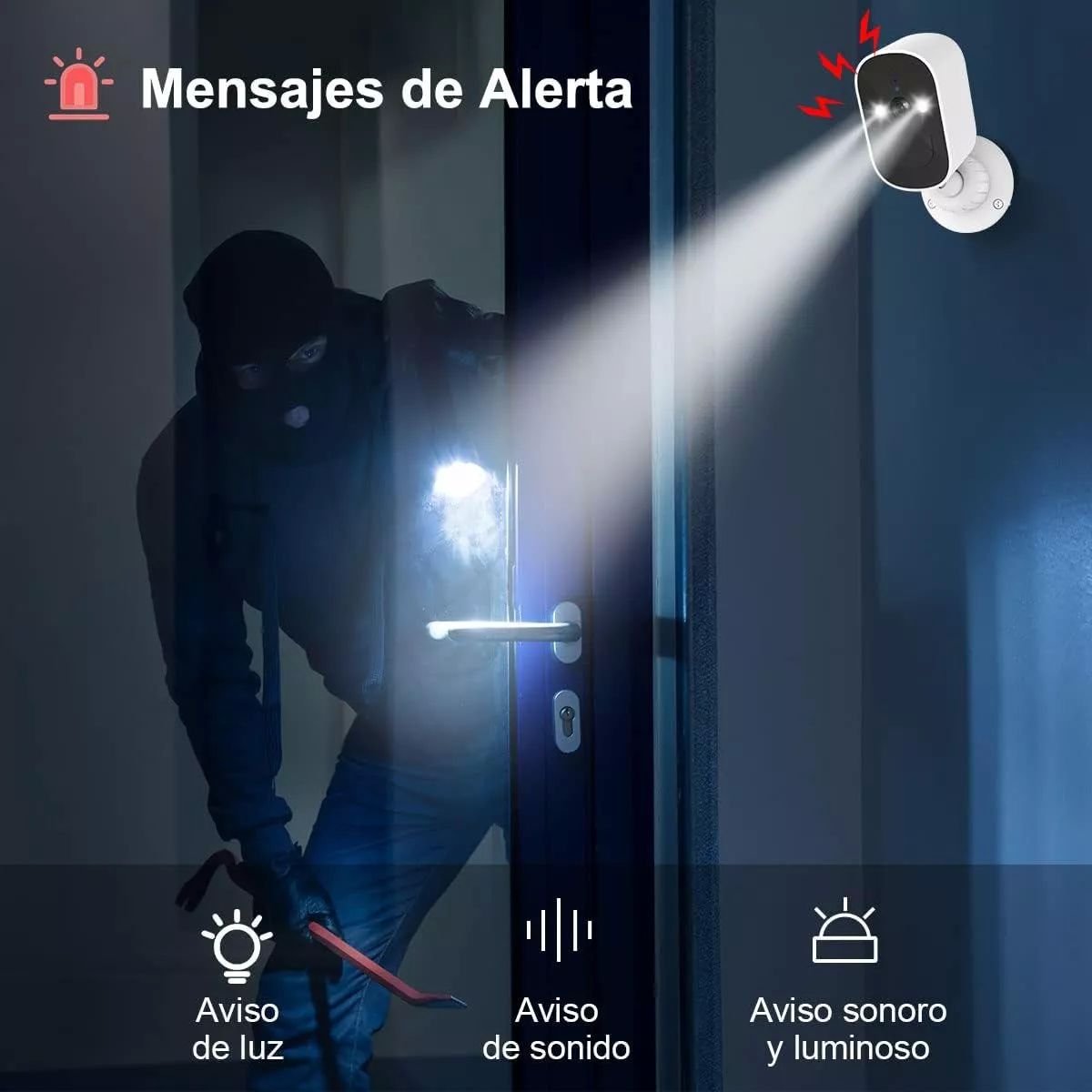 Oyes Cámara Seguridad Exterior Hd 2k Con Batería Recargable Color Blanco