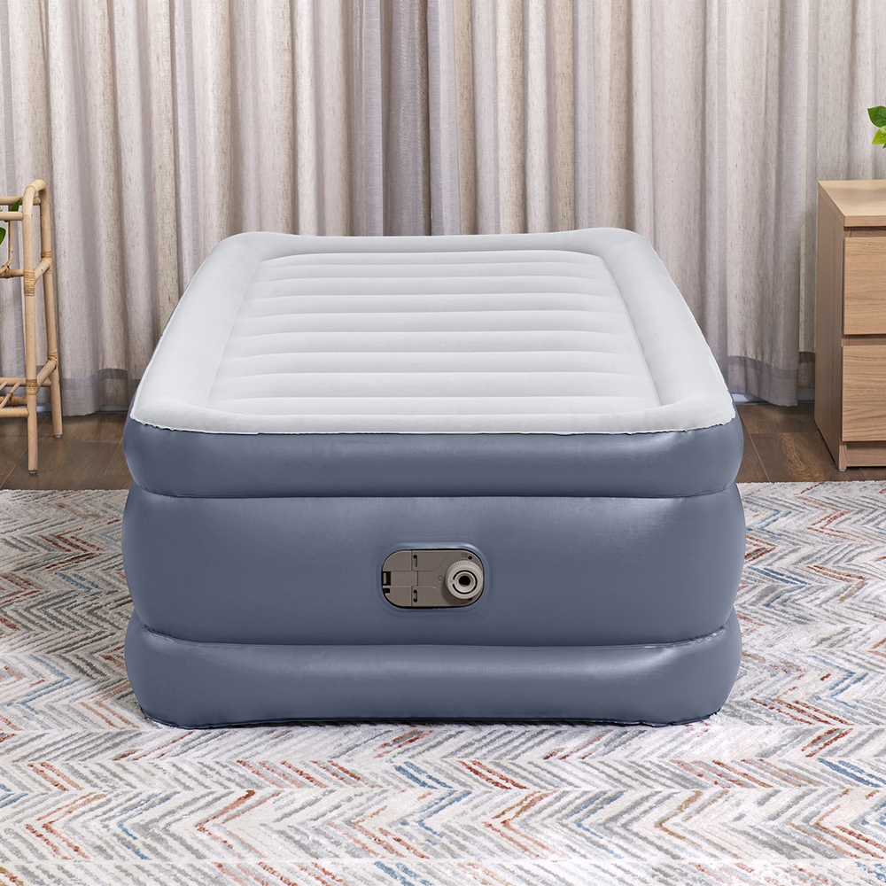 Colchon Inflable Bestway Individual Doble Altura Con Bomba
