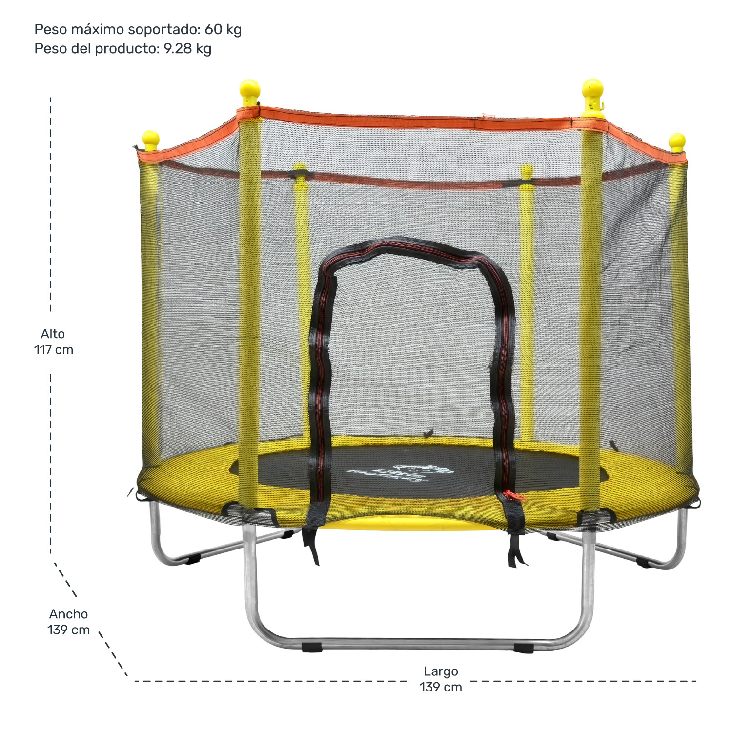 Trampolin Tumbling Niños Brincolin Infantil Red Seguridad Amarillo