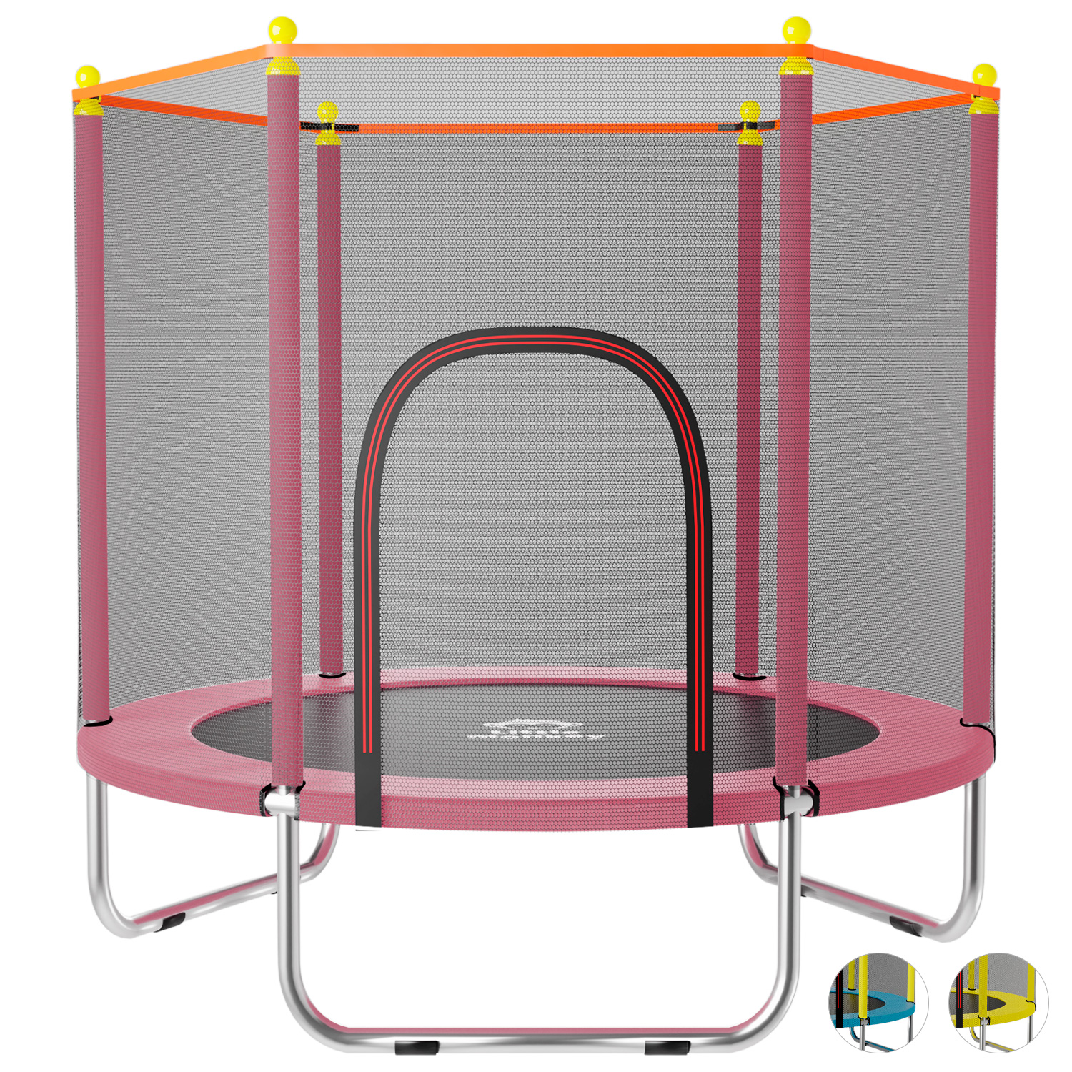 Trampolin Tumbling Niños Brincolin Infantil Red Seguridad Rosa