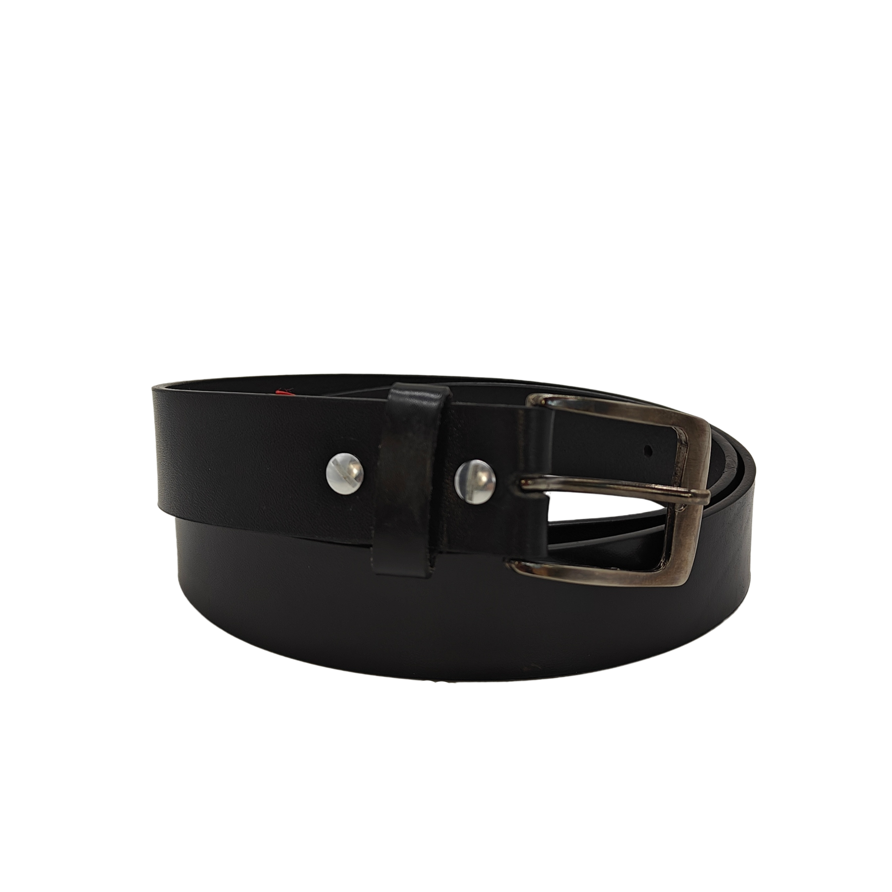 FN - Cinturón de cuero para hombre para jeans casuales Color Negro