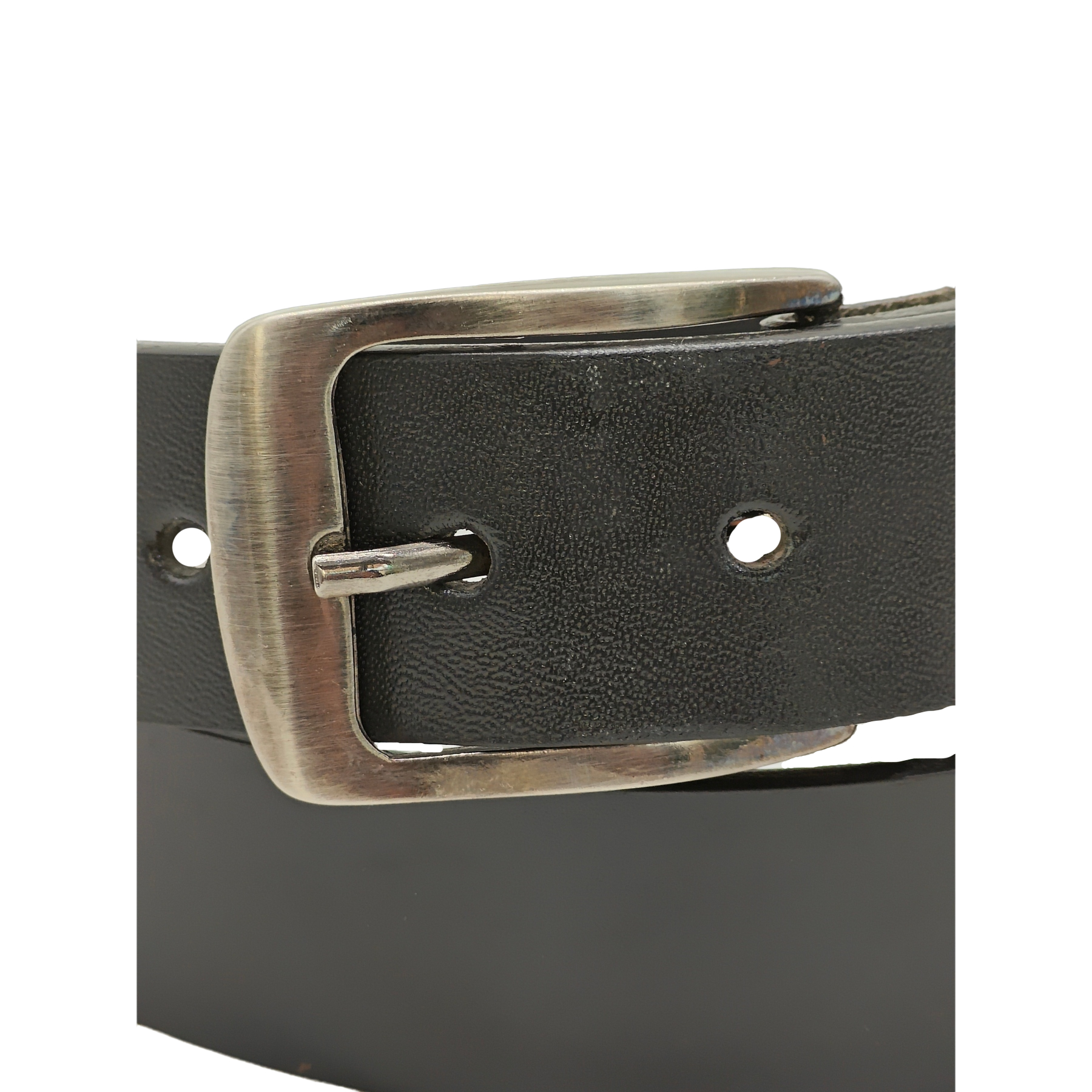 FN - Cinturón de cuero para hombre para jeans casuales Color Negro