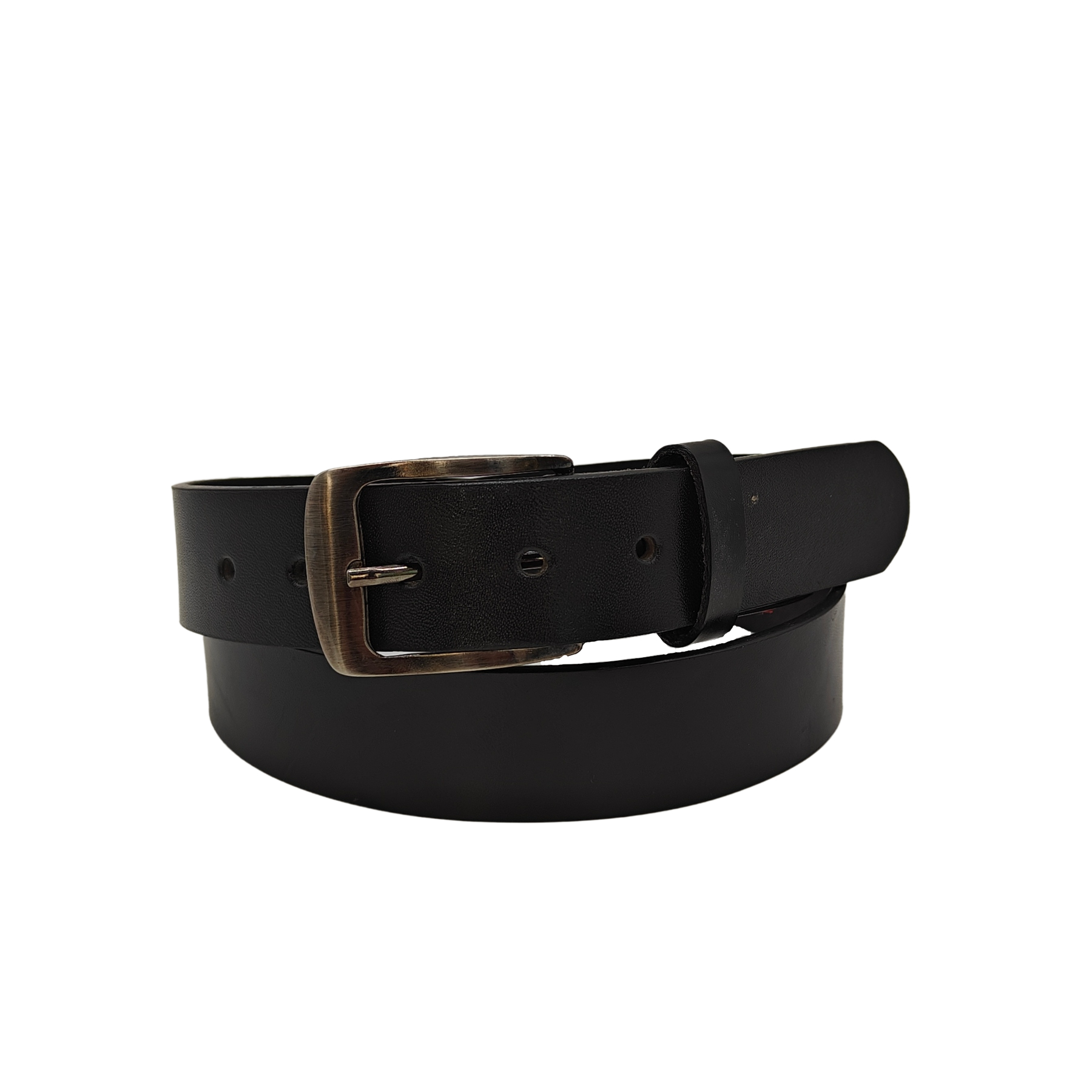 FN - Cinturón de cuero para hombre para jeans casuales Color Negro