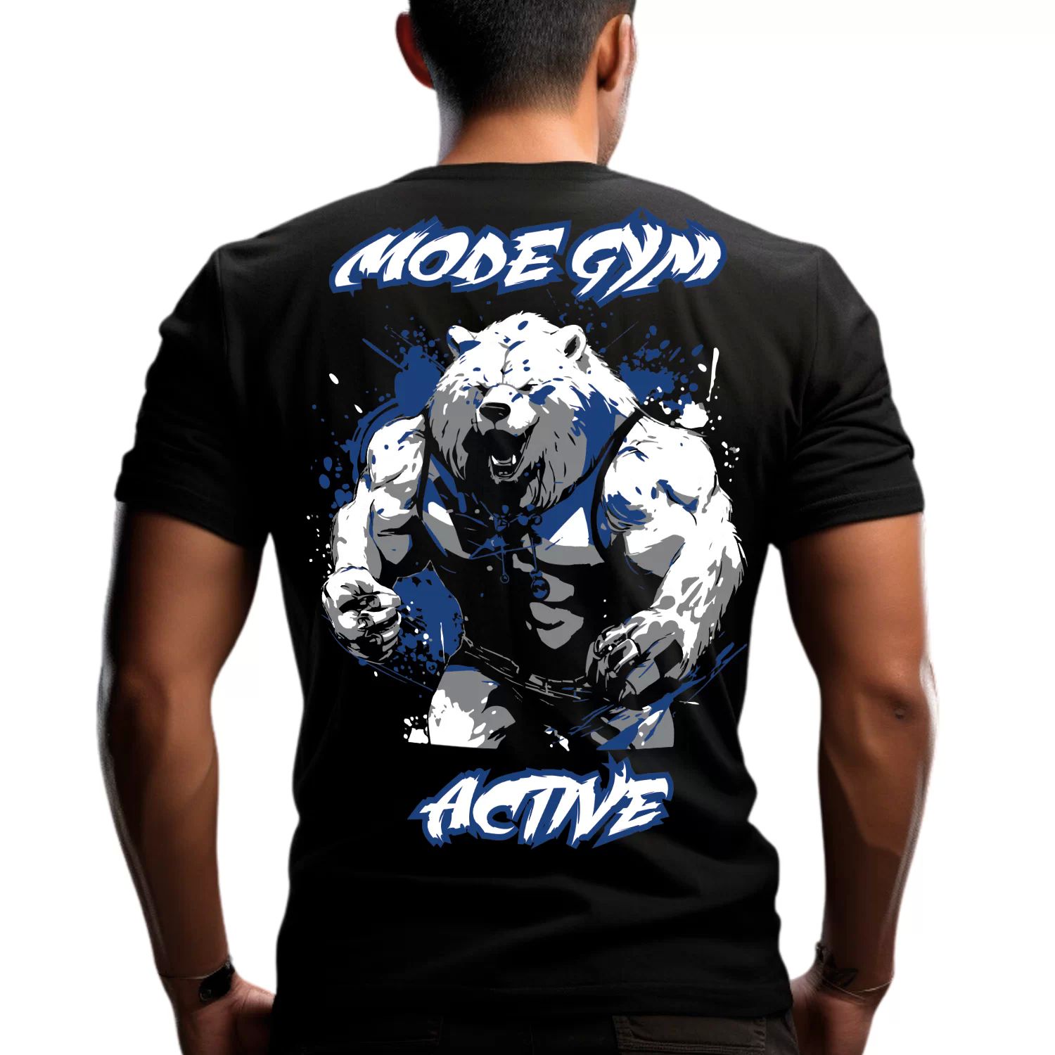 Playera Oso Polar Mode Gym coleccion ANIMAL Unisex Corte Regular