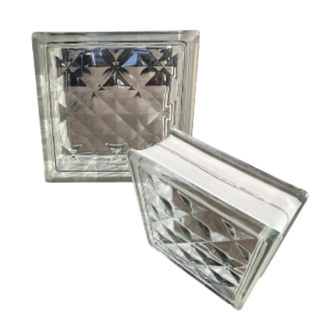 Vidrioblock Diamante Grande 12pzs 19x19x8