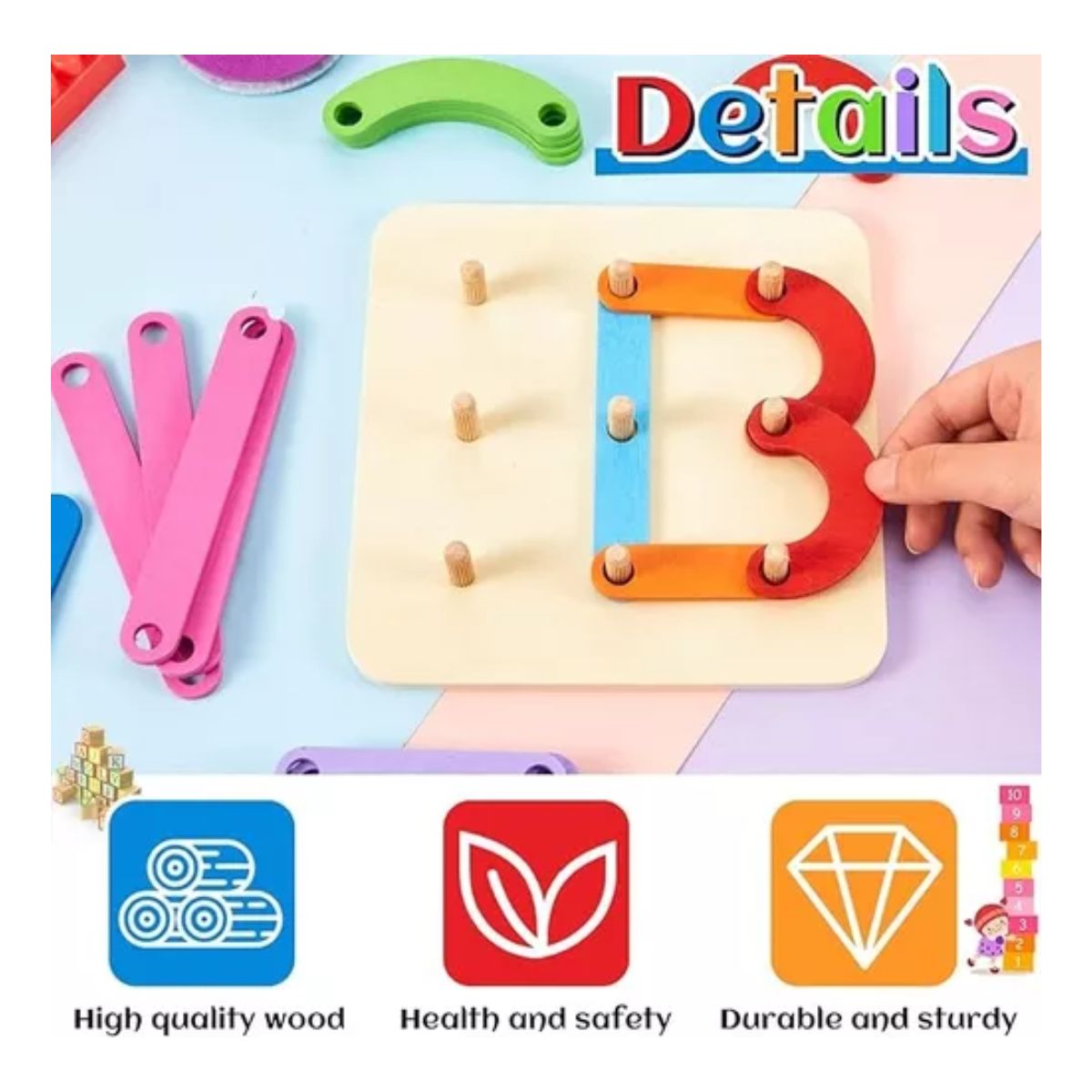 Juguete Educativo Almacen Didactico Di Para Bebé Marron Claro Colorido