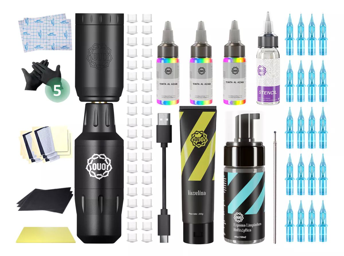 Kit Máquina Para Tatuar Profesional Con Batería Inalámbrica