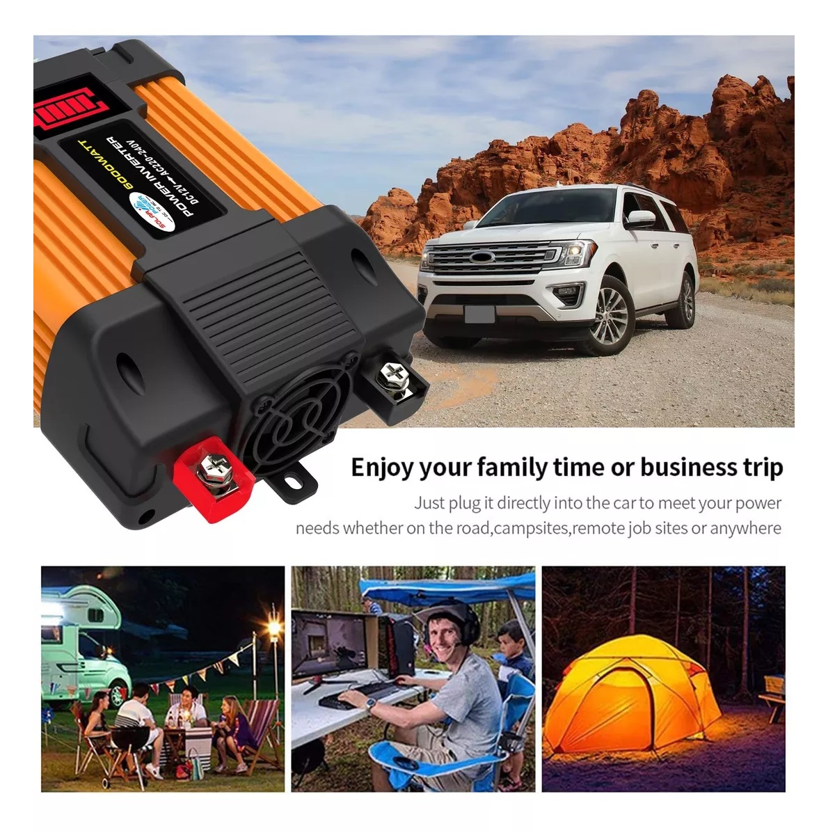 Inversor De Corriente 12v A 110v Con Encendedor Para Coche