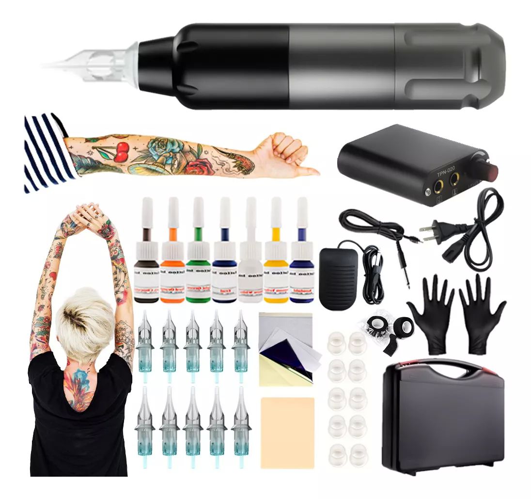 Kit Para Tatuar Profesional Maquina Para Tatuar Alta Calidad