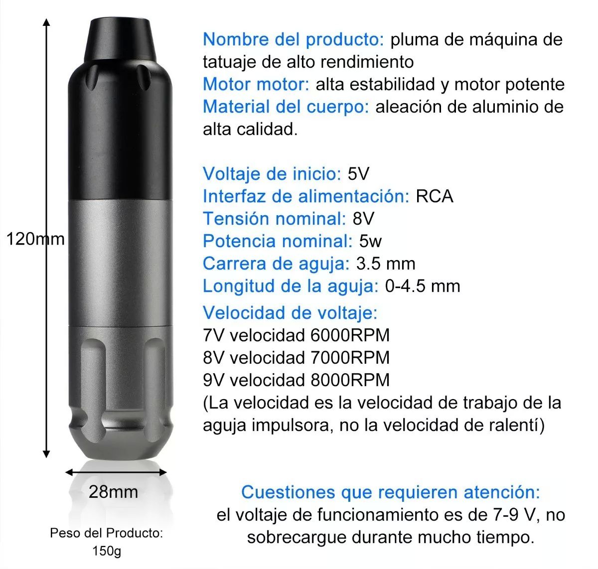 Kit Para Tatuar Profesional Maquina Para Tatuar Alta Calidad
