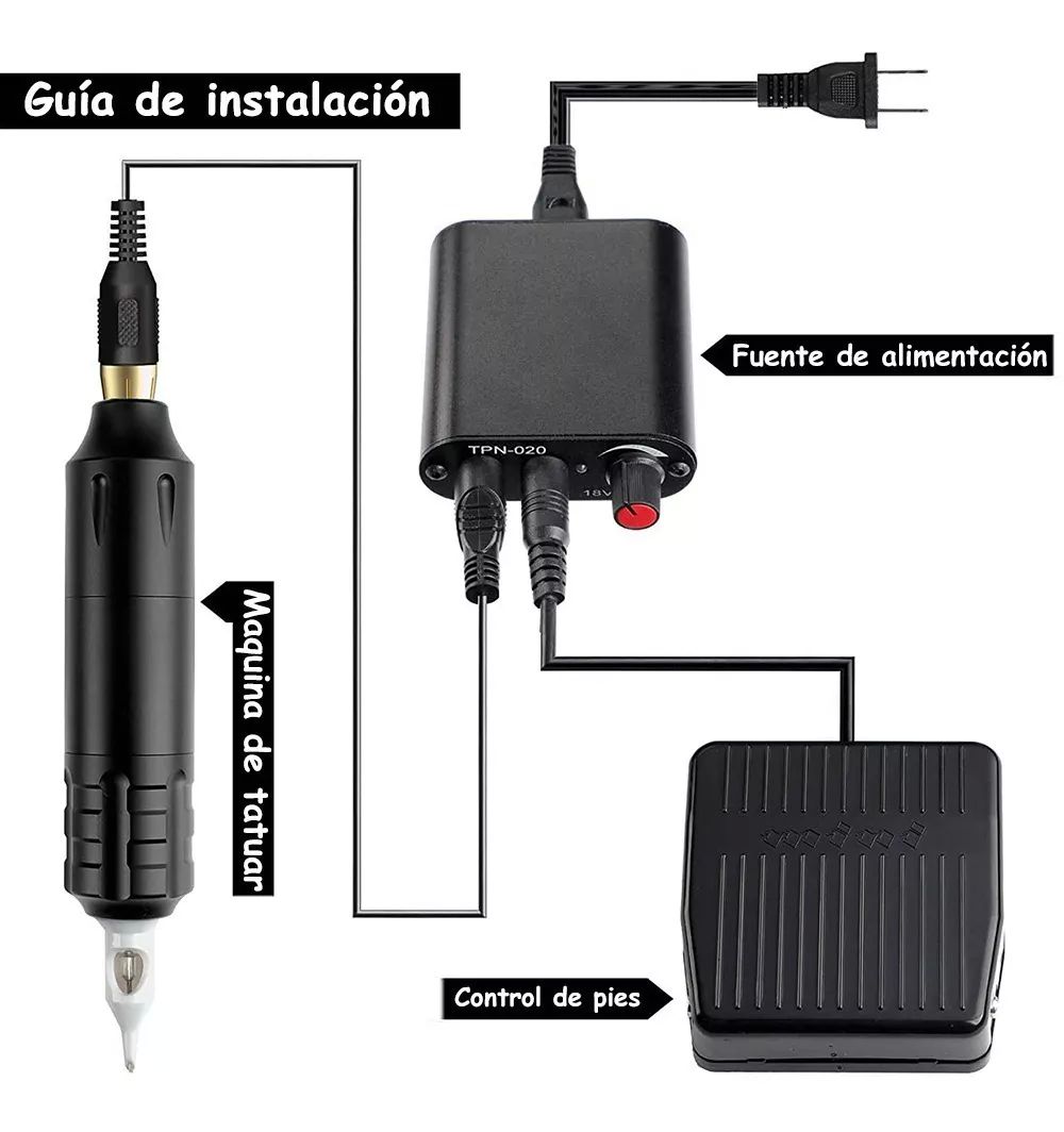 Kit Para Tatuar Profesional Maquina Para Tatuar Alta Calidad
