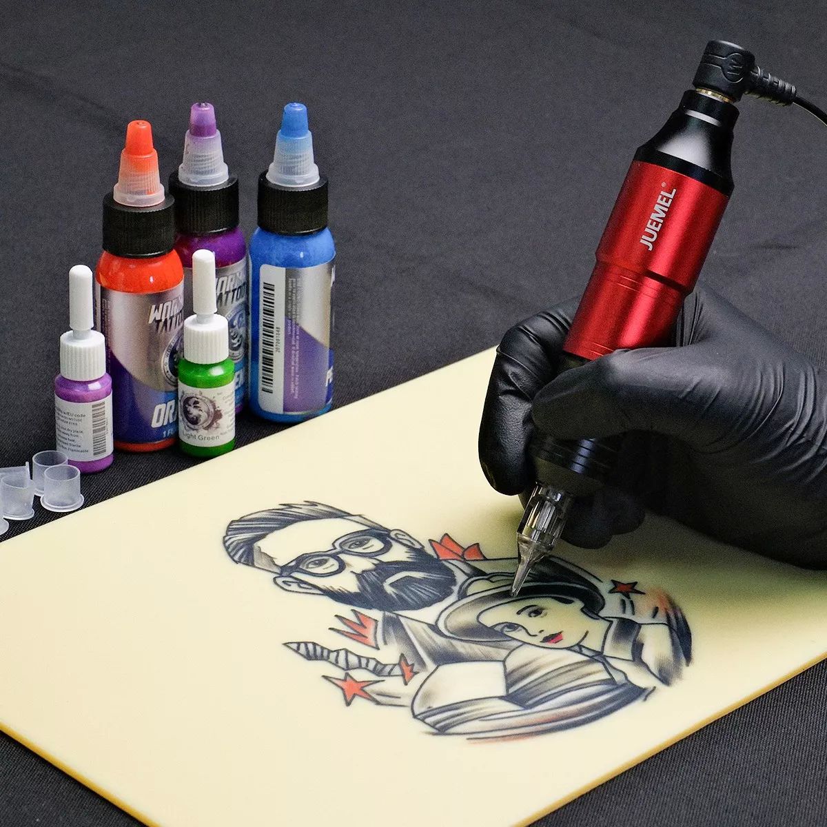 Kit De Tatuaje Profesional Con Maquina Para Tatuar Juemel