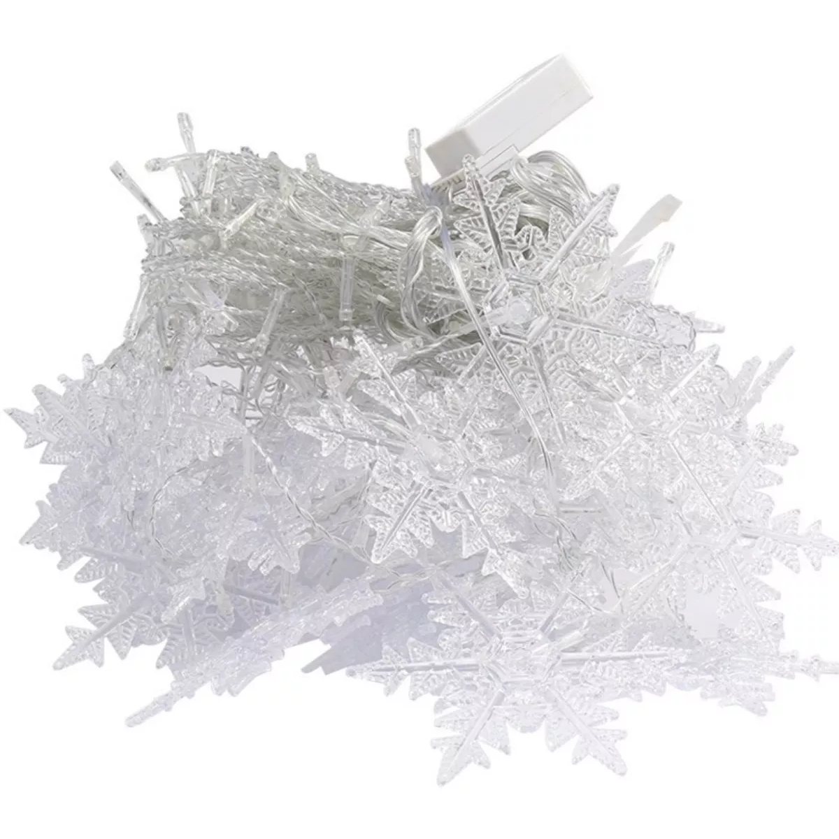 4x0.6 M Copo De Nieve Luces 96leds Luz De Cortina Interior Blanco Calido