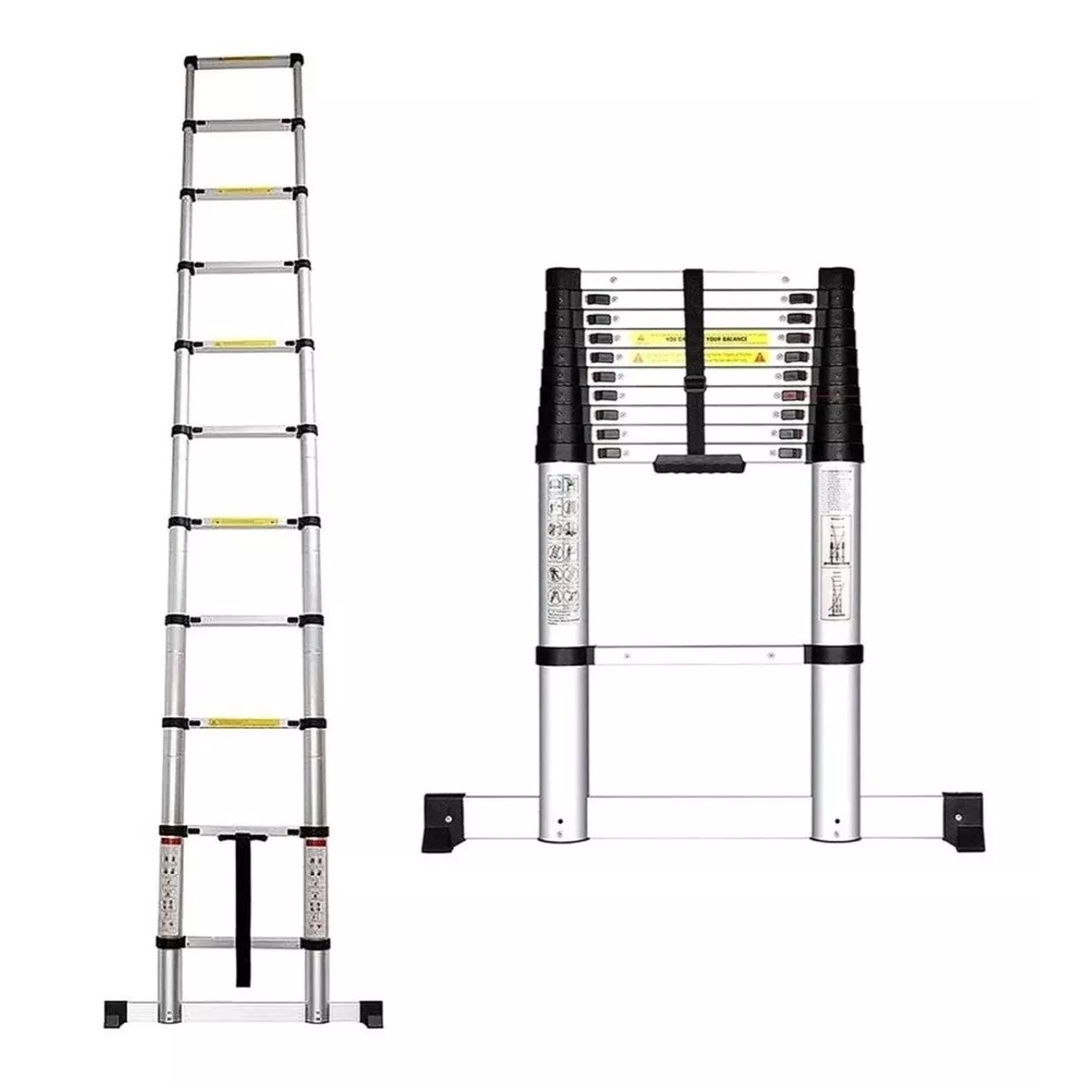 Escalera Telescopica 3.8 Metros Retractil Facil De Guardar