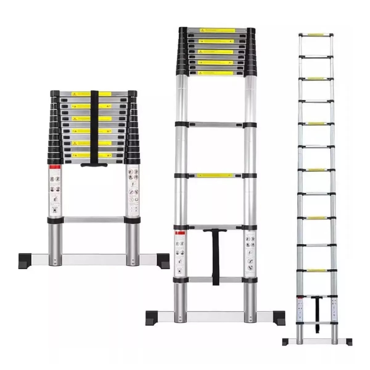 Escalera Telescopica 3.8 Metros Retractil Facil De Guardar