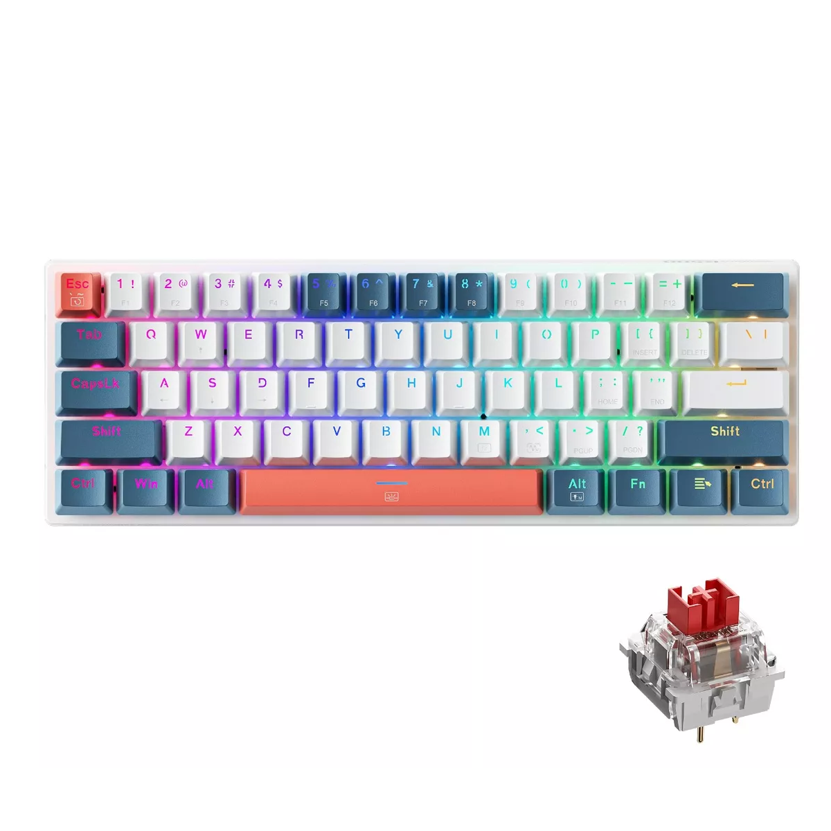 Teclado Mecánico Gamer  K500-61 Red Switch
