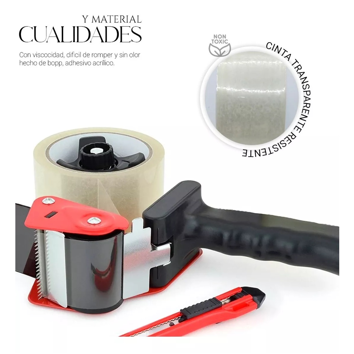 Juego Cinta Empaque 150metros X 48 Mm Transparente(6 Piezas)