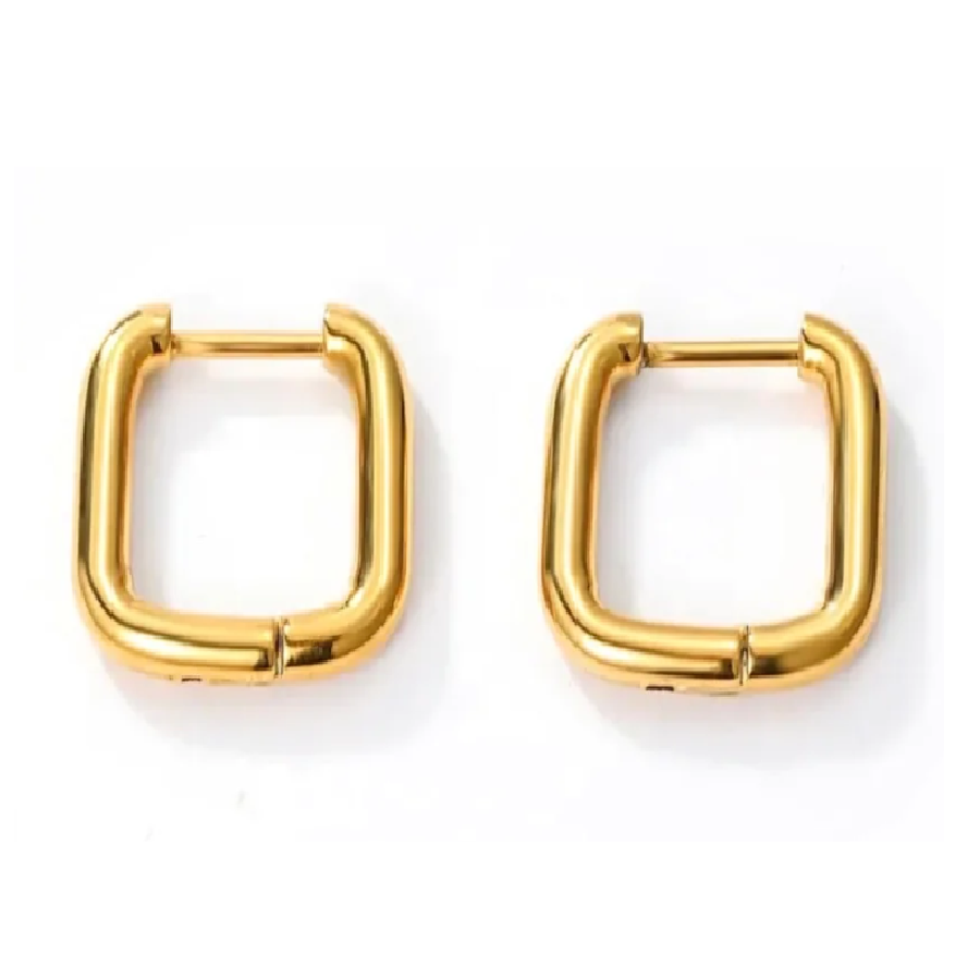 Aretes Arracadas Cuadradas 14x14 MM