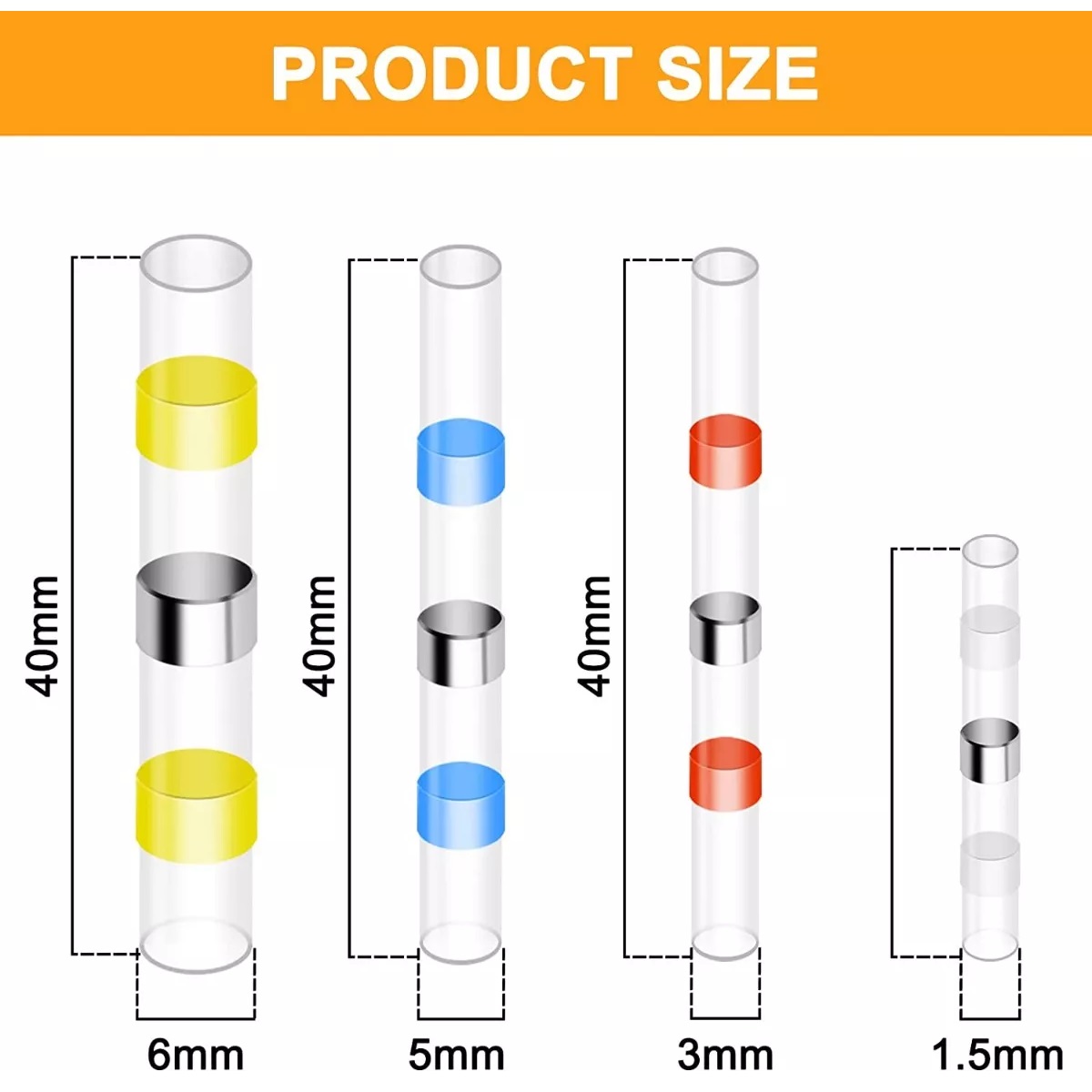 Kit 210psc Solder Termo Retráctil Conector De Cable Aislado Color Colorful