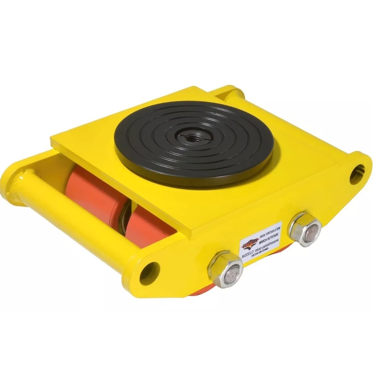 Patin Tortuga 4 Ruedas Para Mover Carga Hasta 6 Toneladas Amarillo