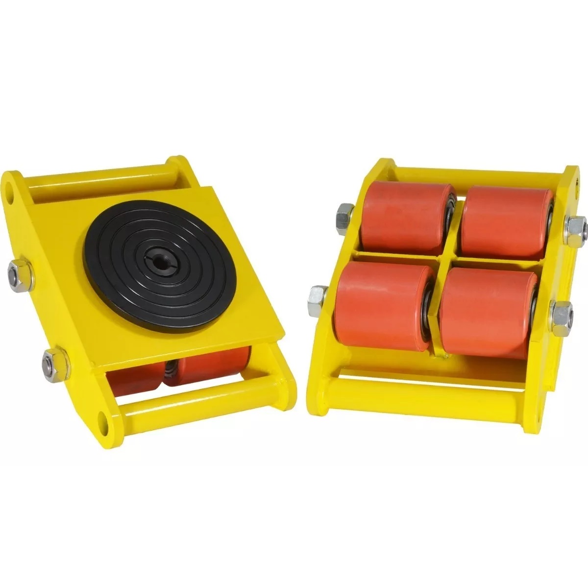 Patin Tortuga 4 Ruedas Para Mover Carga Hasta 6 Toneladas Amarillo