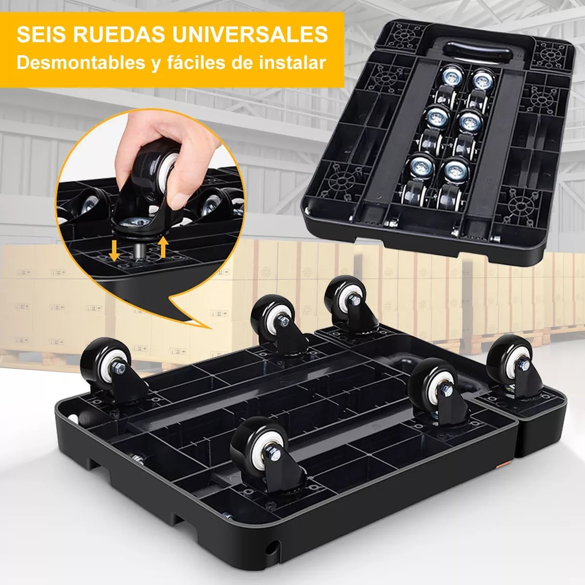 Carrito Plegable De Carga 200kg Portátil Diablitos Plegables