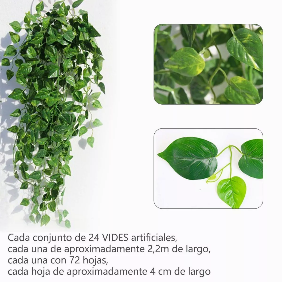 Paquete 24 Enredaderas Artificiales Plantas Colgantes Decorativas