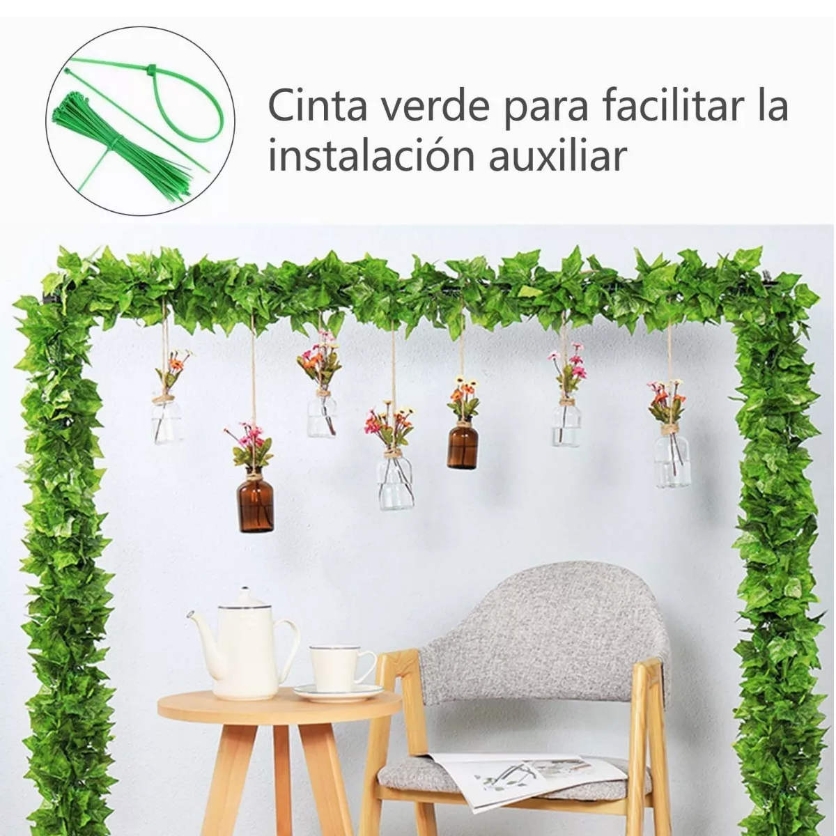 Paquete 24 Enredaderas Artificiales Plantas Colgantes Decorativas
