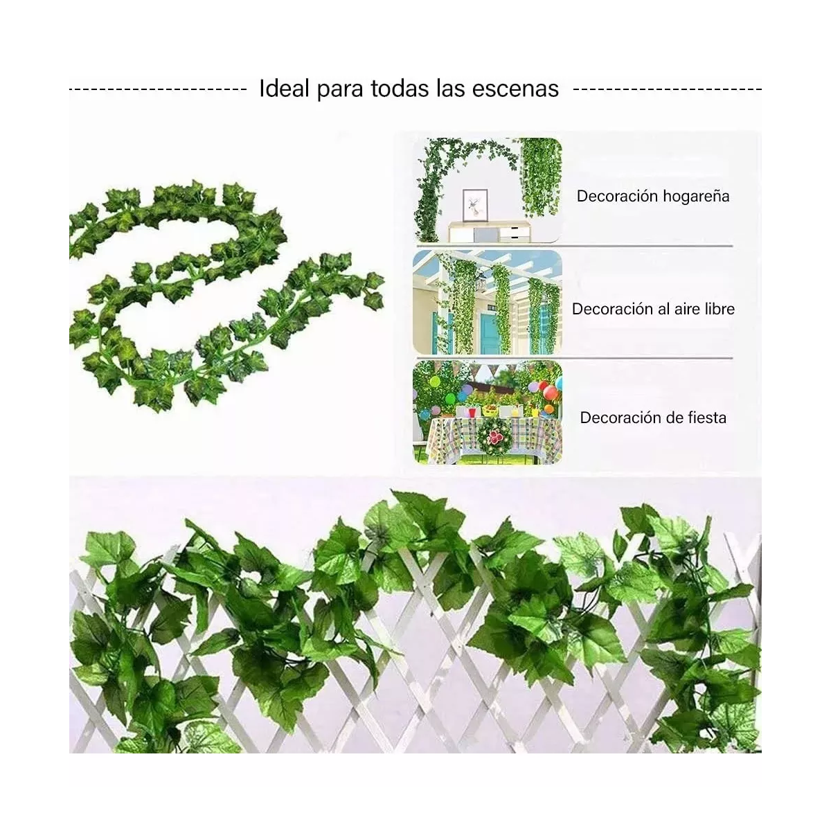 Paquete 24 Enredaderas Artificiales Plantas Colgantes Decorativas