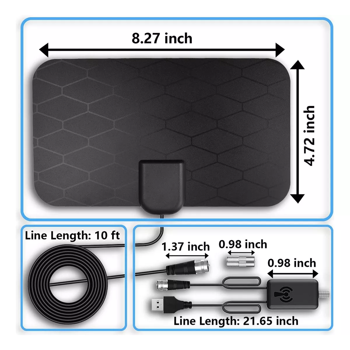Antena De Tv Digital Para Interiores Antena Hdtv 4k 1080p
