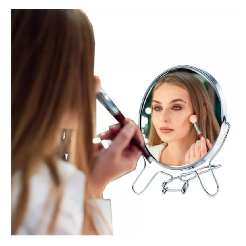 Espejo Doble Cara Circular Tocador Maquillaje Aumento Makeup