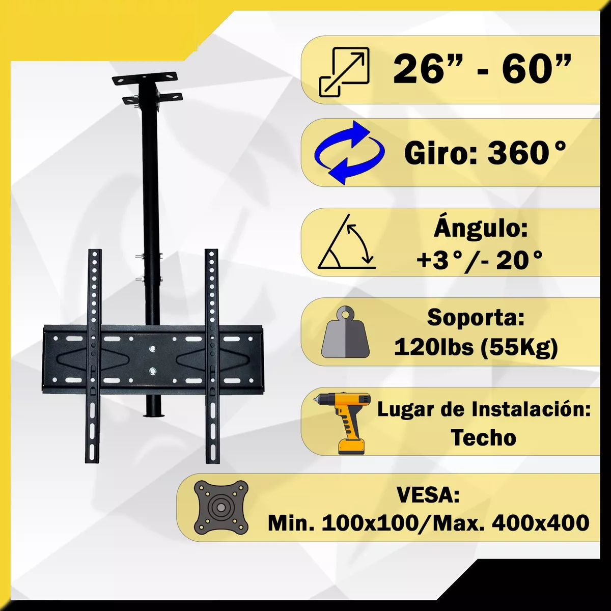 Soporte Techo Tv, Soportes Para Pantallas, Soporte Tv 55 Pulgadas