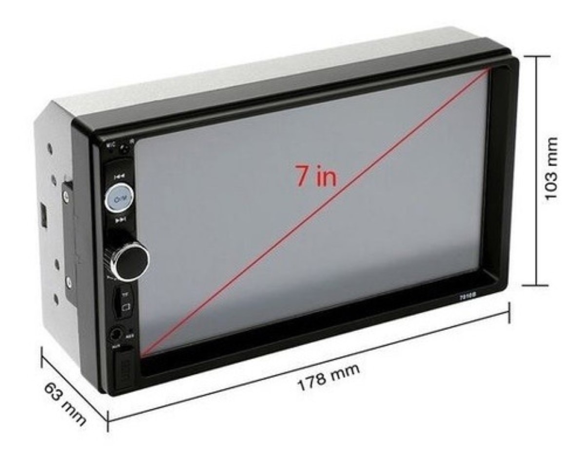 Estéreo Para Auto Fnbrli Mirror Link 7 7010b Con Cámara Negro