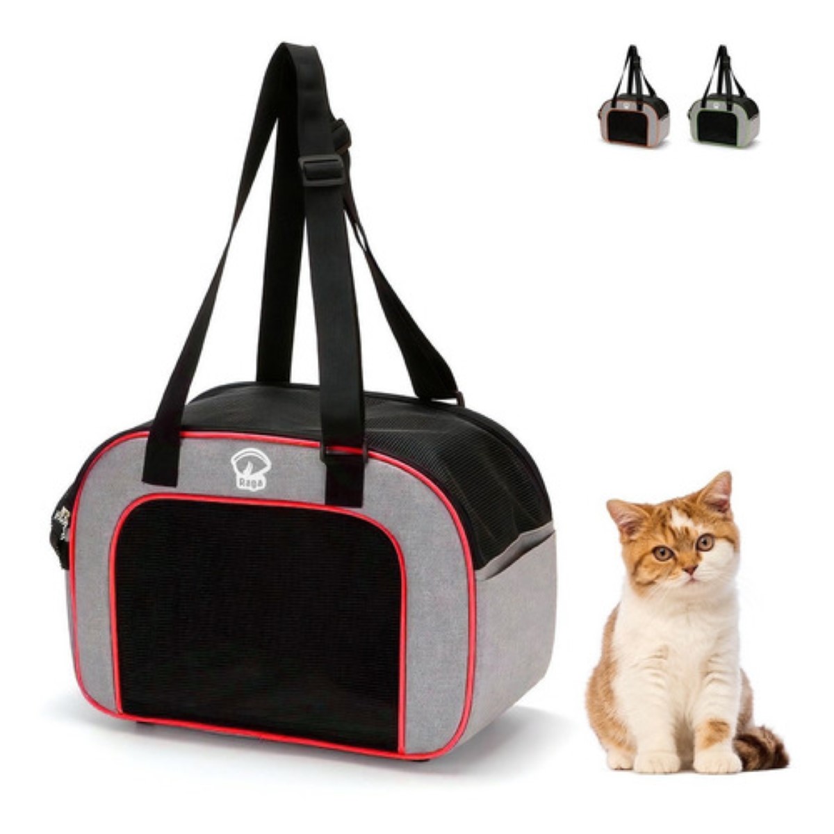 Mochila Transportadora Para Mascotas Portátil Plegable Rojo