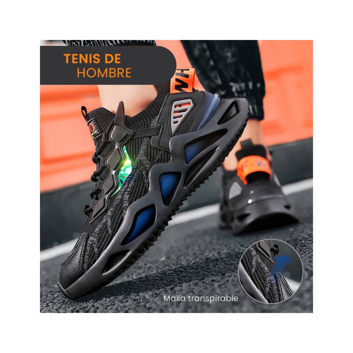 Tenis Ligeros Con Plataforma Para Correr Para Hombre 40141