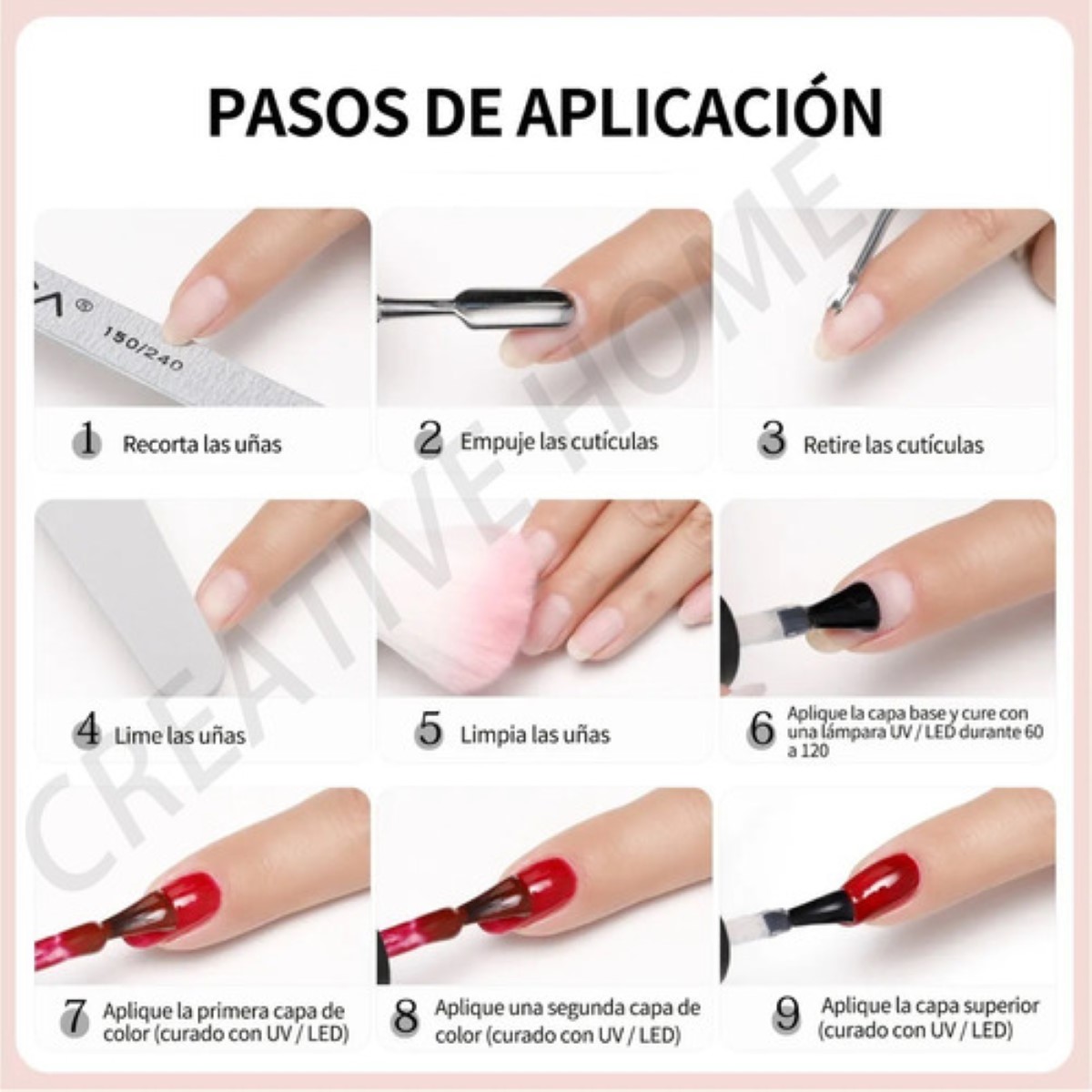 Geles Semipermanente Gama De Esmaltes Uñas (kit De 12 Geles) Morado