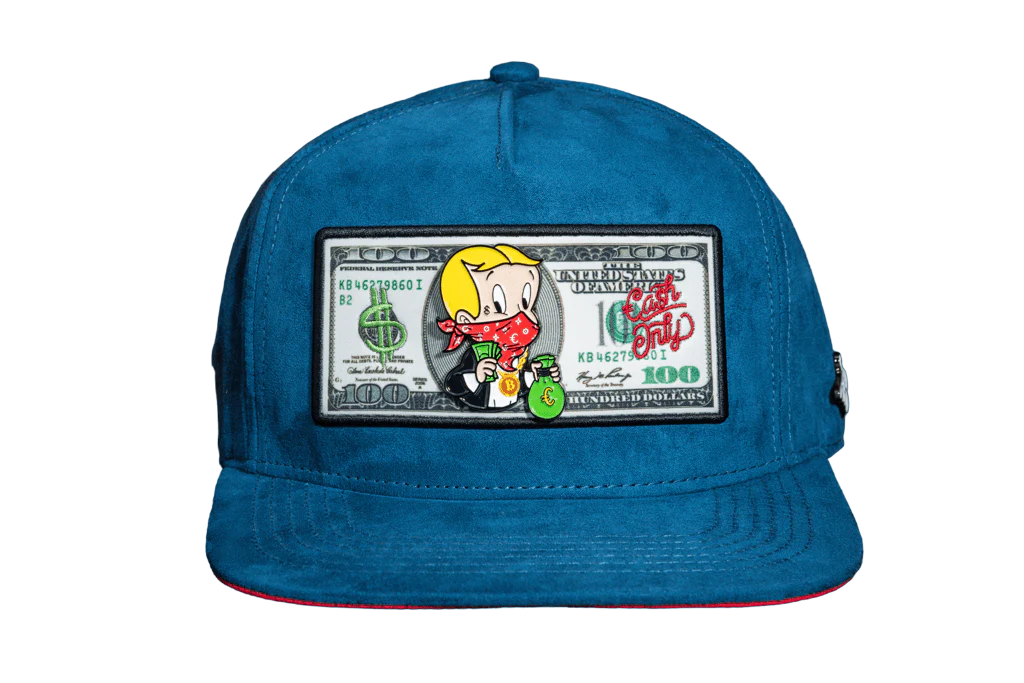 Gorra Cash Only Rich Dollar Blue Gamuza COARD-001