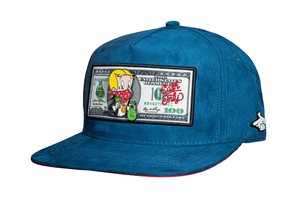 Gorra Cash Only Rich Dollar Blue Gamuza COARD-001