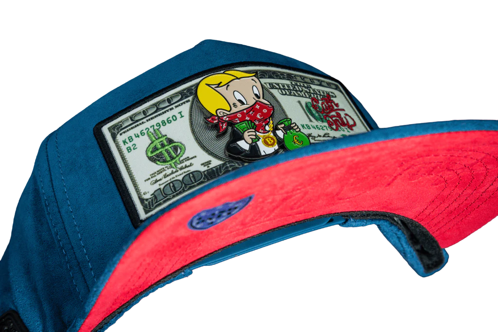 Gorra Cash Only Rich Dollar Blue Gamuza COARD-001