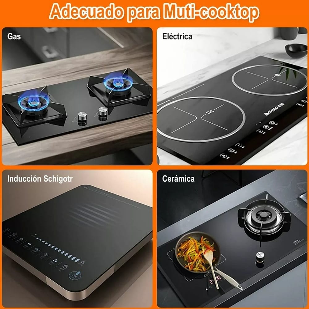 Olla De Presion Aluminio 9l Compatible Estufa De Inducción