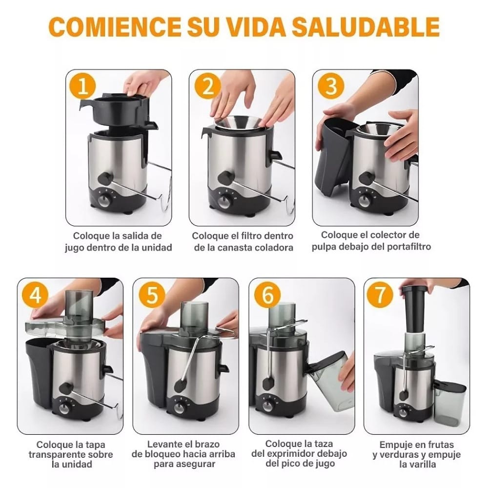 Extractor De Jugos, Estractor Fuerte Para Frutas Y Verduras